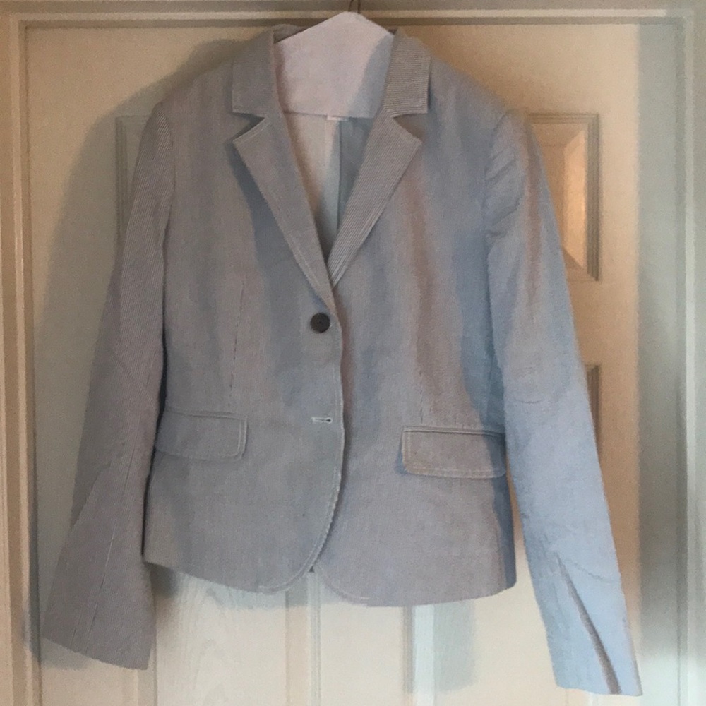 Sear sucker women’s Blazer Jcrew